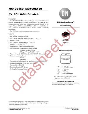 MC10E150FN datasheet  